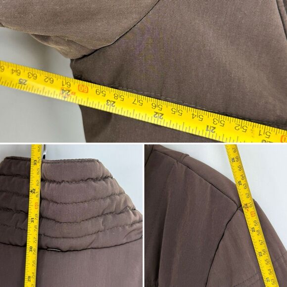 JONES NEW YORK Sport Women’s Coat Size L Brown Jacket Drawstring Waist - Picture 11 of 16